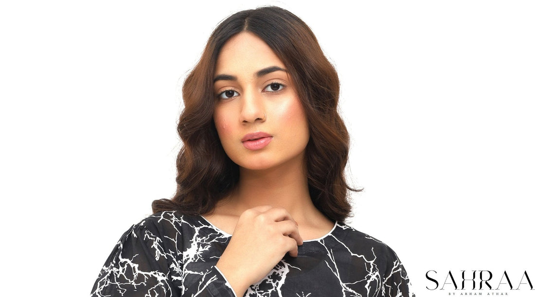 Sahraa Summer Collection 2024 featuring trendy printed lawn suits, floral co-ord sets, and flowy silhouettes for women
