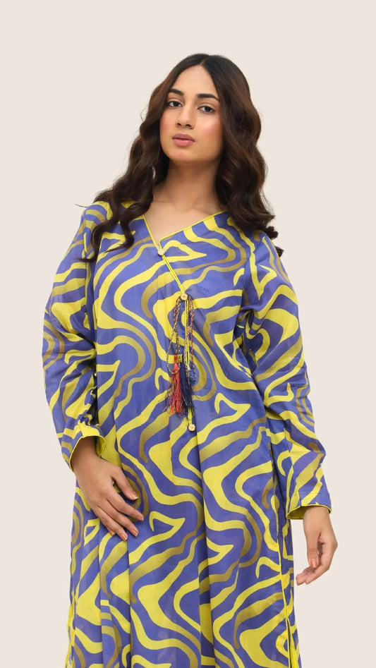 Purple Digital Printed Lawn Ready to Wear Dress Pakistan